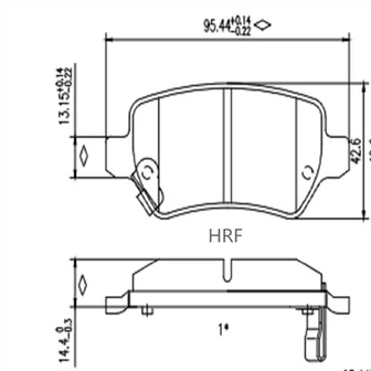 Hátsó fékbetét a Vauxhall Astra-hoz
